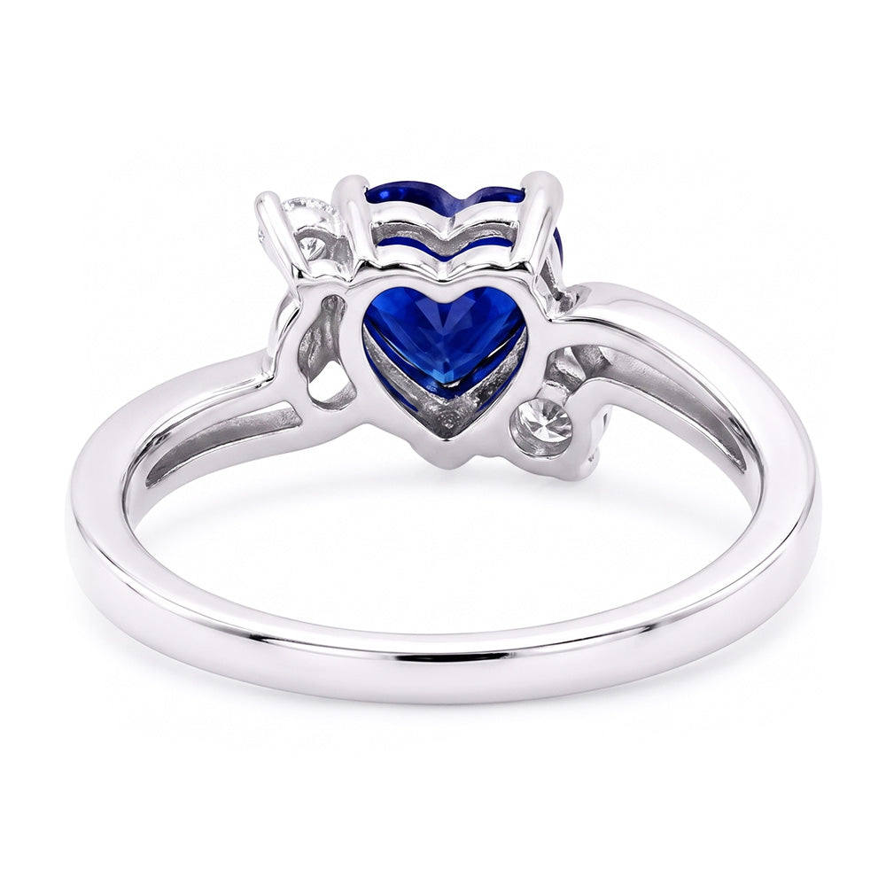 Natural Sapphire Ring 1.75ct - White Gold 14K