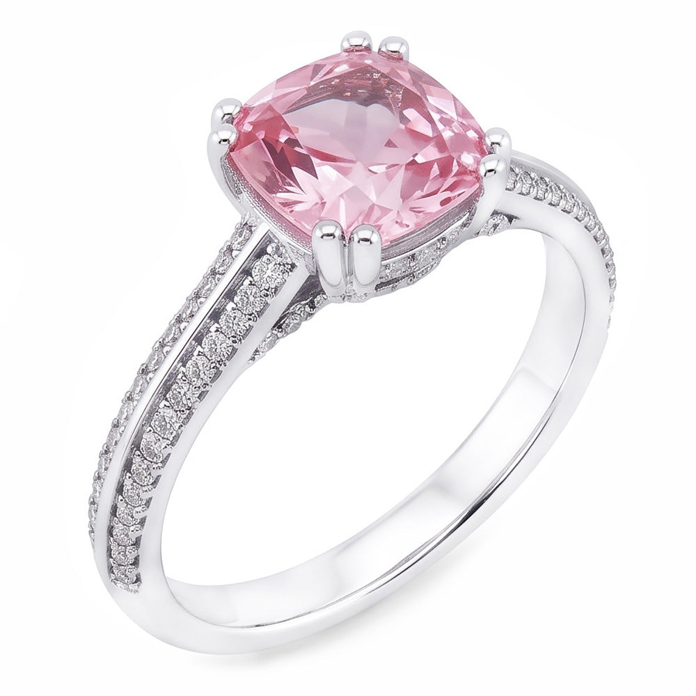 Natural Sapphire Ring 1.76ct - White Gold 14K