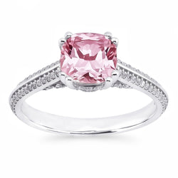 Natural Sapphire Ring 1.76ct - White Gold 14K