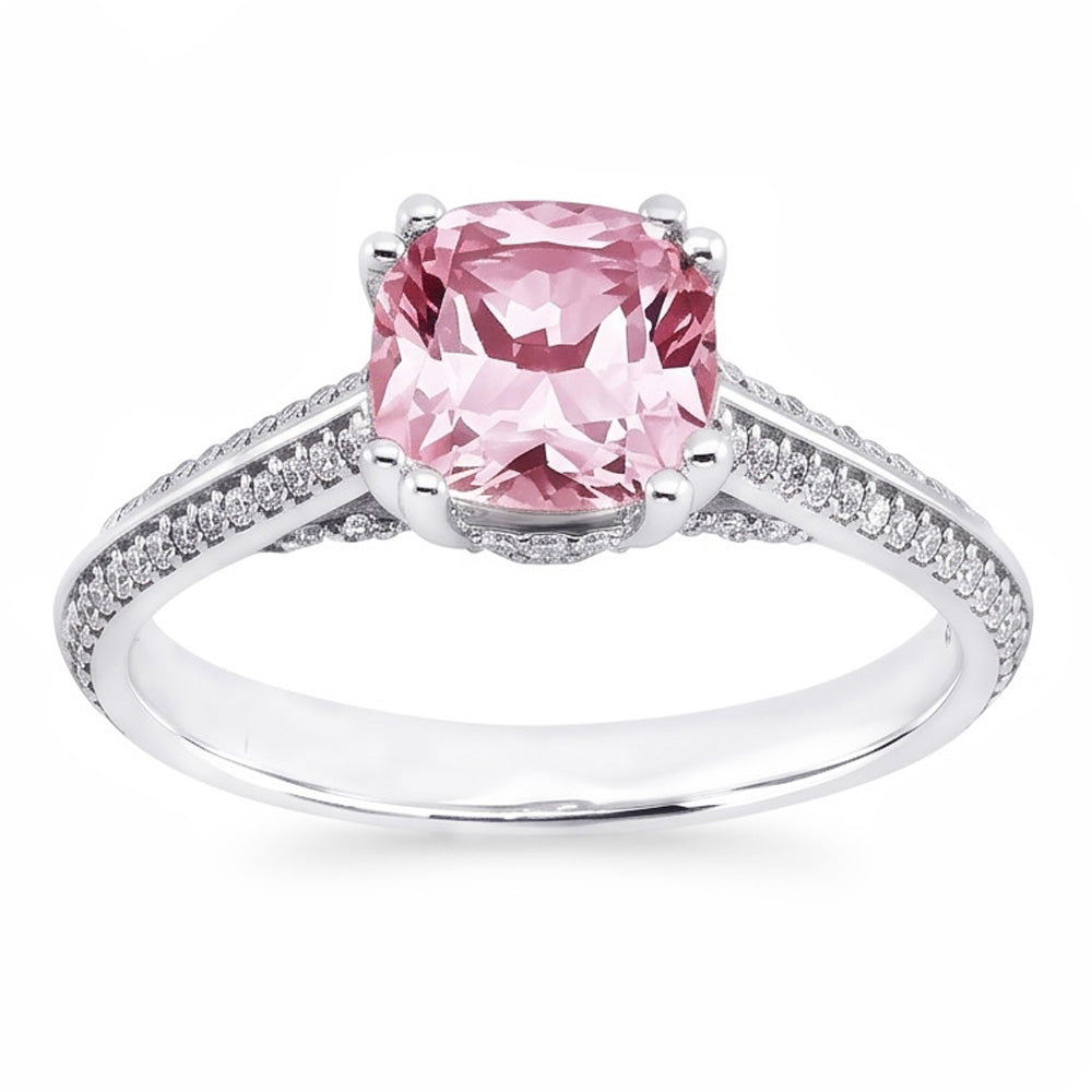 Natural Sapphire Ring 1.76ct - White Gold 14K