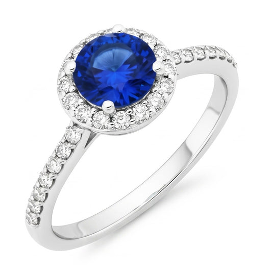 Natural Sapphire Ring 1.80ct - White Gold 14K