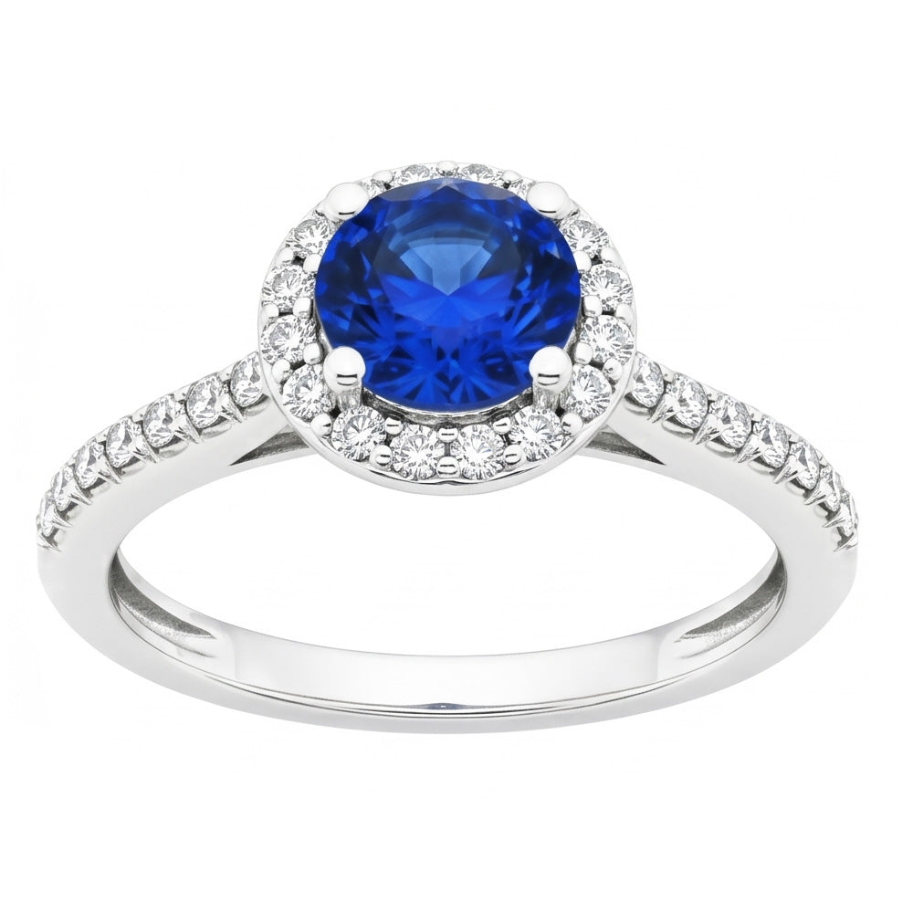 Natural Sapphire Ring 1.80ct - White Gold 14K