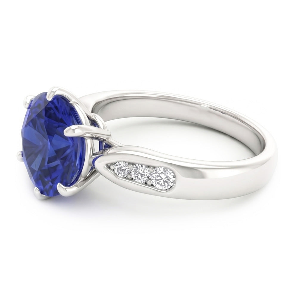 Natural Sapphire Ring 1.80ct - White Gold 14K
