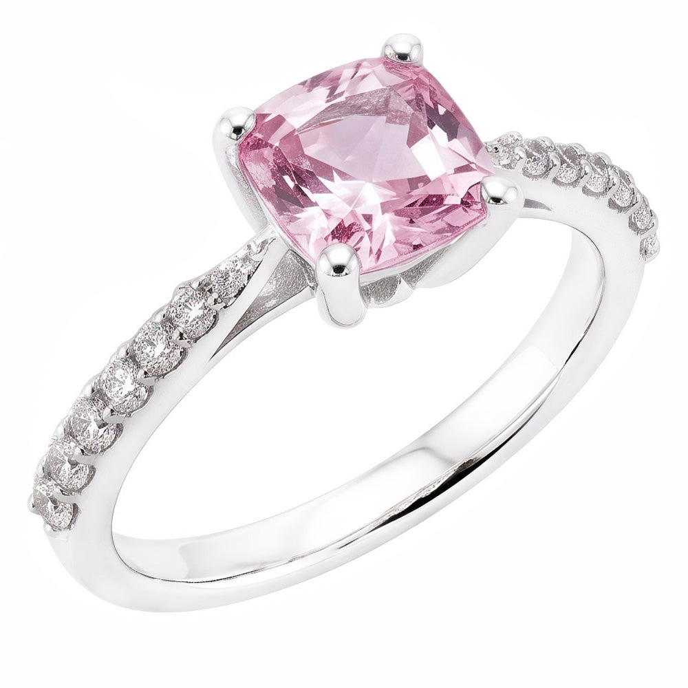 Natural Sapphire Ring 1.91ct - White Gold 14K