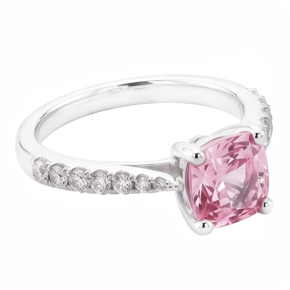 Natural Sapphire Ring 1.91ct - White Gold 14K