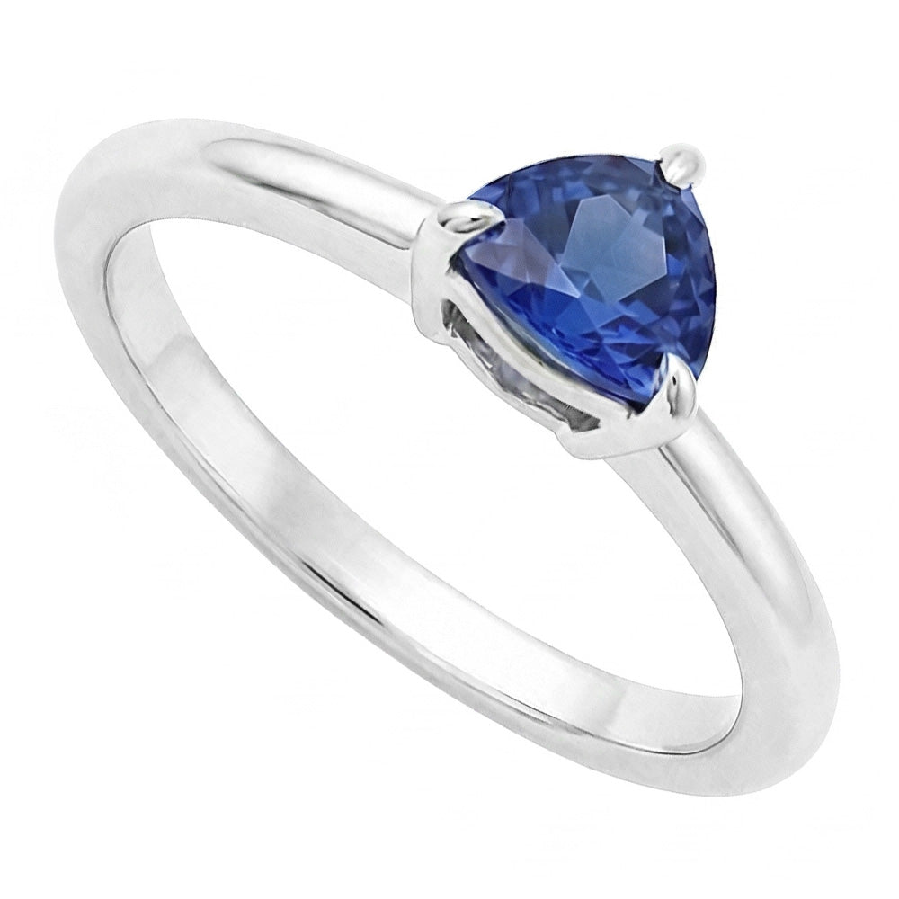 Natural Sapphire Ring 1ct - White Gold 14K