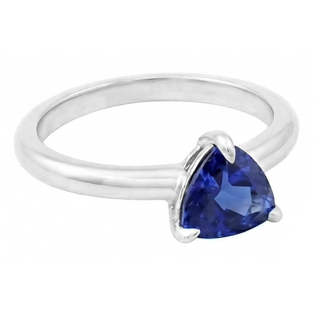 Natural Sapphire Ring 1ct - White Gold 14K