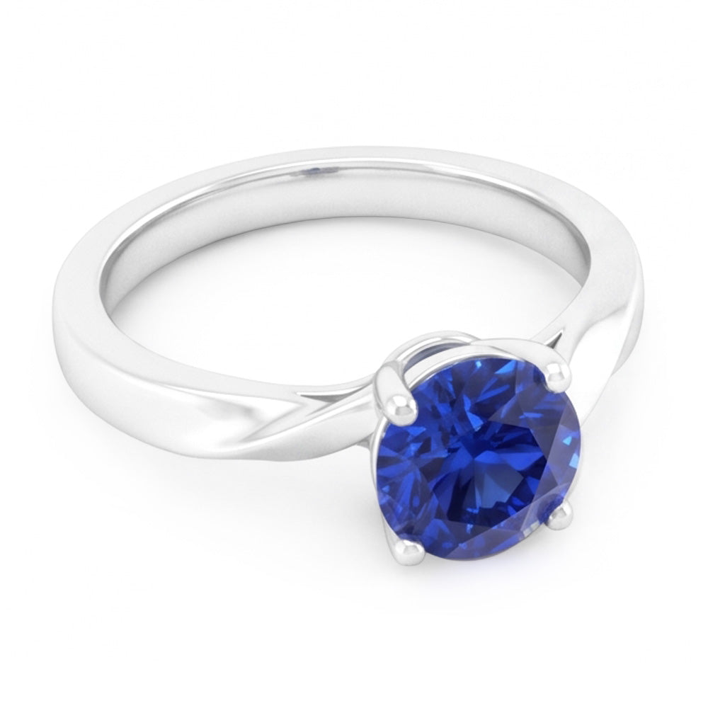 Natural Sapphire Ring 1ct - White Gold 14K