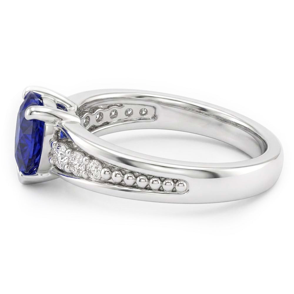 Natural Sapphire Ring 1ct - White Gold 14K
