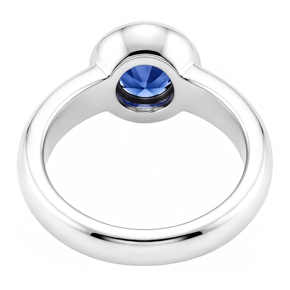 Natural Sapphire Ring 1ct - White Gold 14K