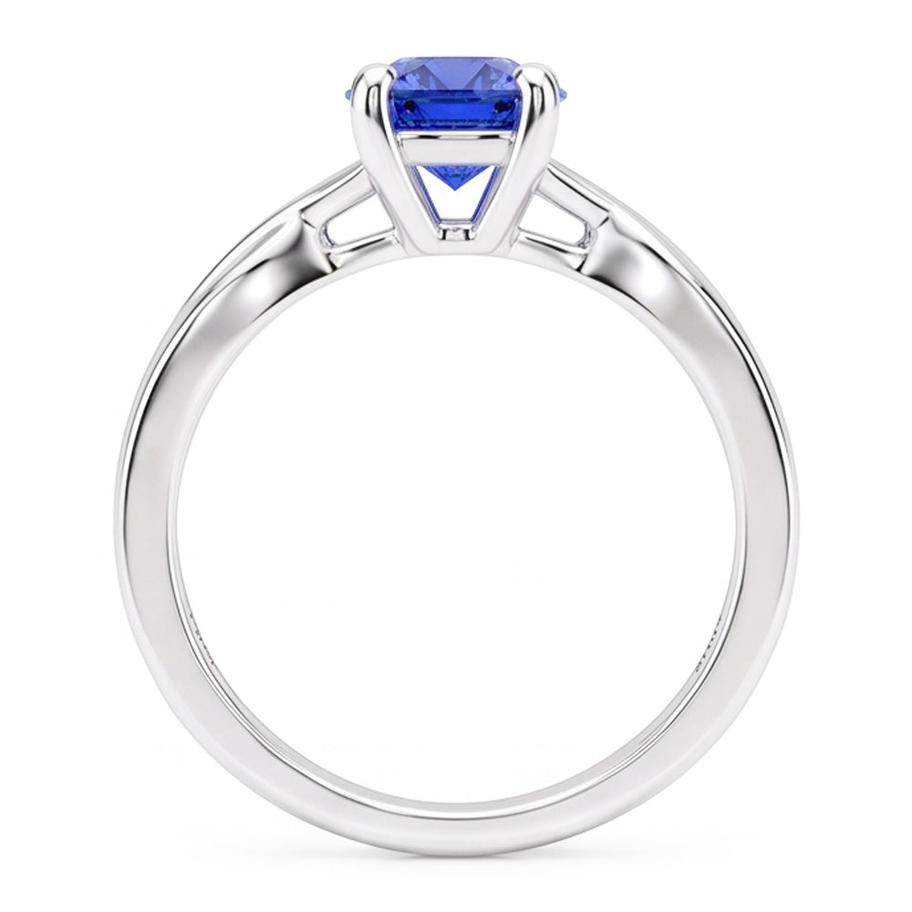 Natural Sapphire Ring 1ct - White Gold 14K