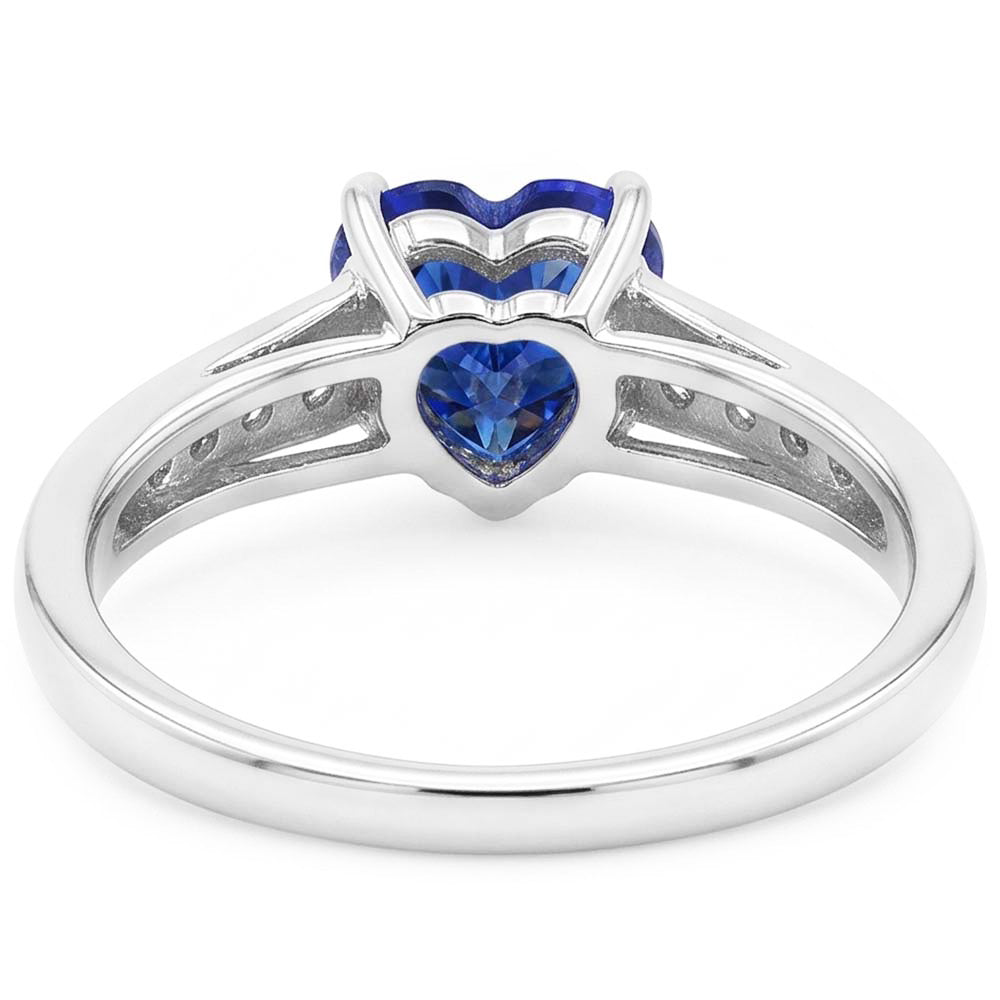 Natural Sapphire Ring 1ct - White Gold 14K