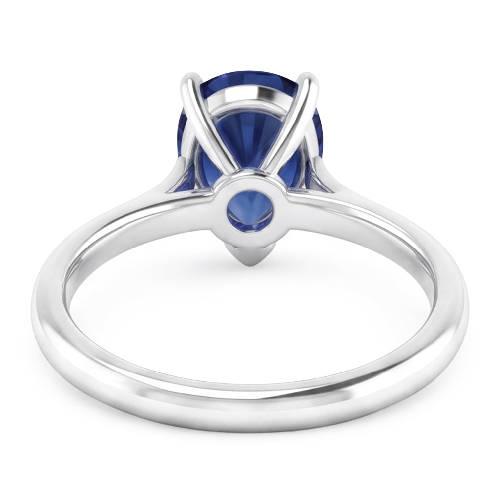 Natural Sapphire Ring 1ct - White Gold 14K