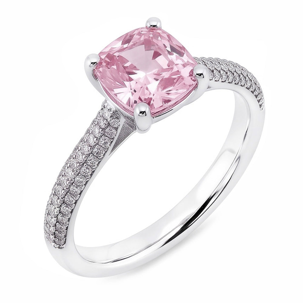 Natural Sapphire Ring 2.01ct - White Gold 14K