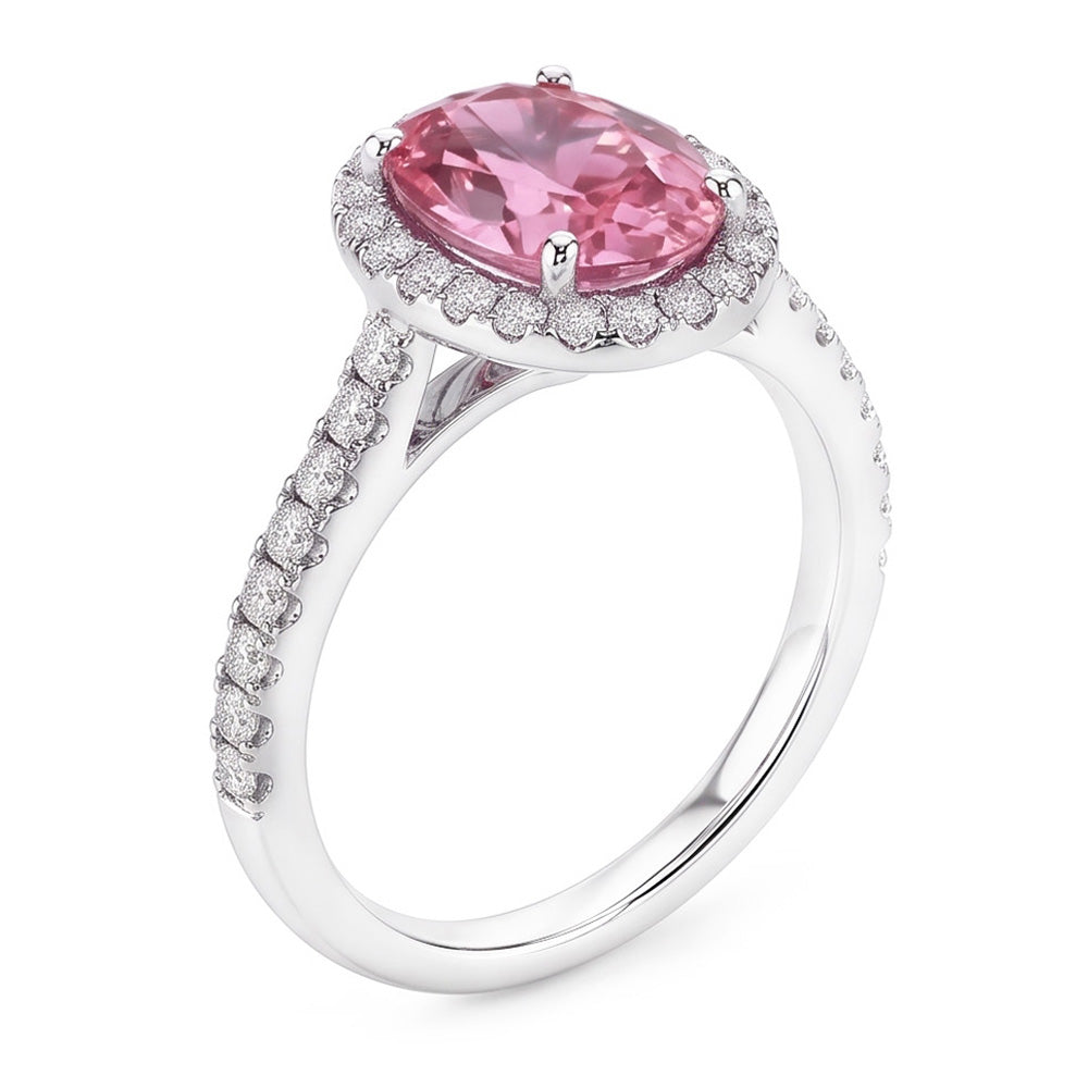 Natural Sapphire Ring 2.25ct - White Gold 14K