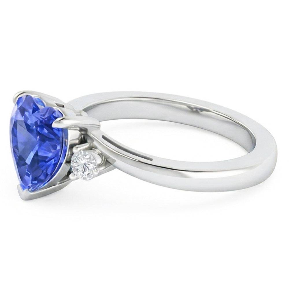 Natural Sapphire Ring 2.25ct - White Gold 14K