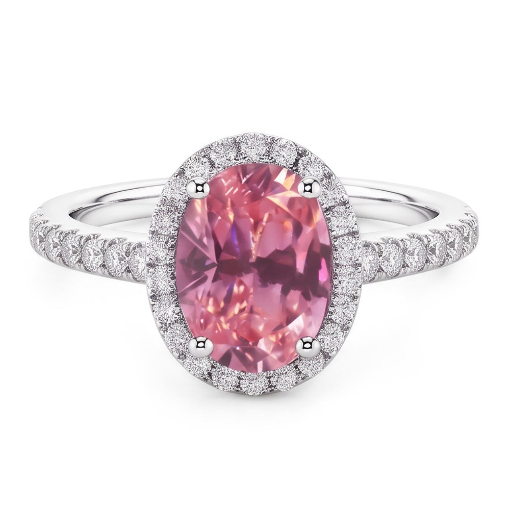 Natural Sapphire Ring 2.25ct - White Gold 14K