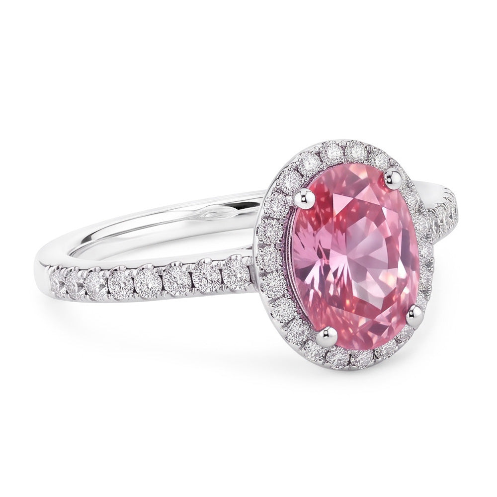 Natural Sapphire Ring 2.25ct - White Gold 14K