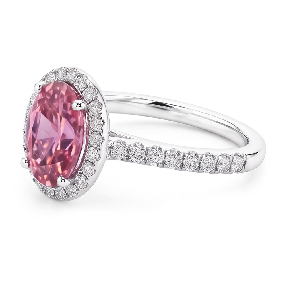 Natural Sapphire Ring 2.25ct - White Gold 14K