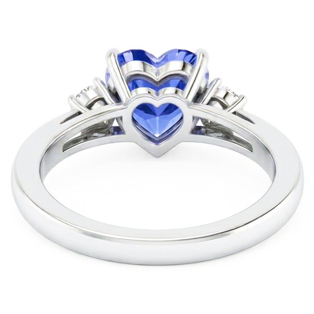 Natural Sapphire Ring 2.25ct - White Gold 14K