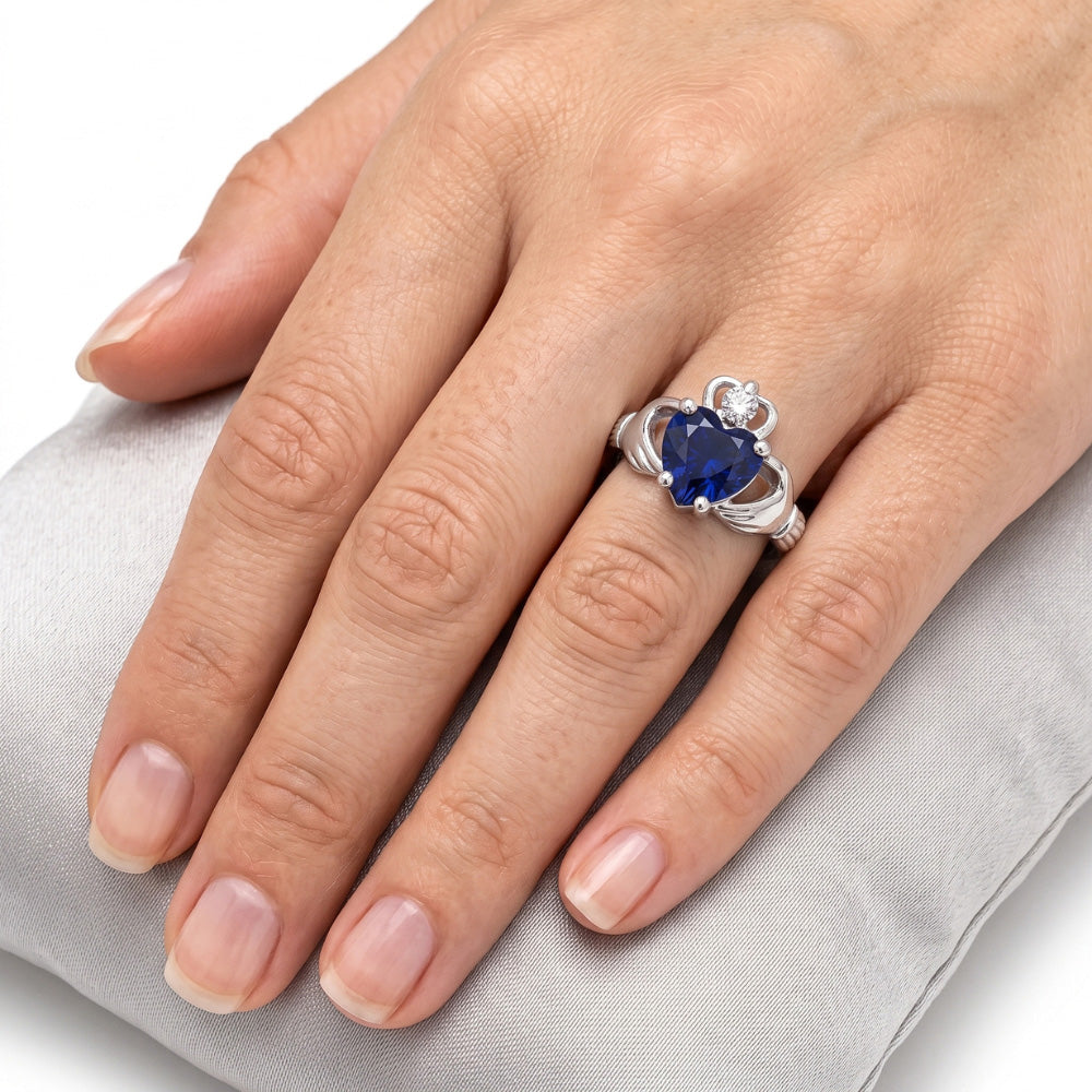 Natural Sapphire Ring 2.25ct - White Gold 14K