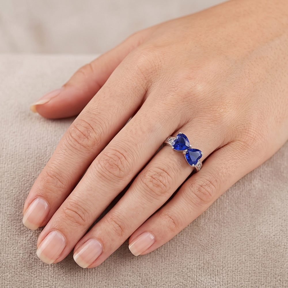 Natural Sapphire Ring 2.25ct - White Gold 14K