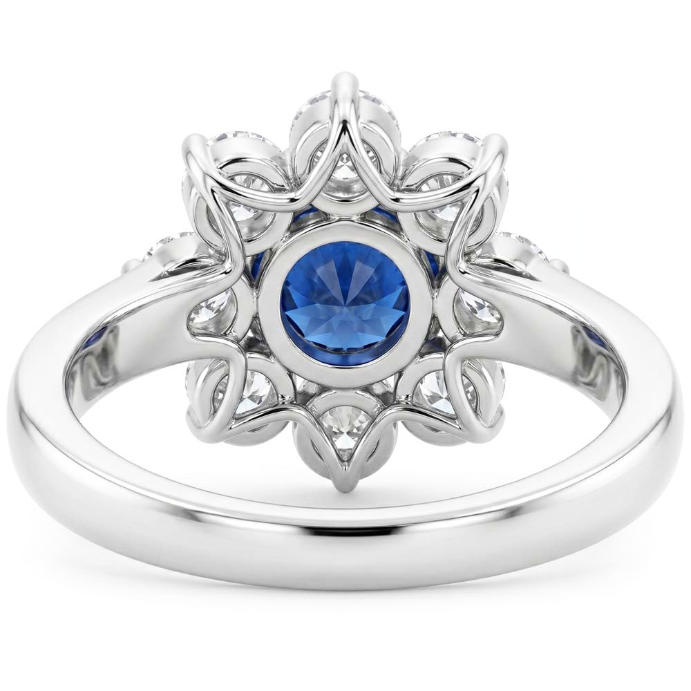 Natural Sapphire Ring 2.45ct - White Gold 14K