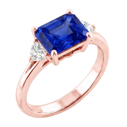 Natural Sapphire Ring 2.50ct - Rose Gold 14K