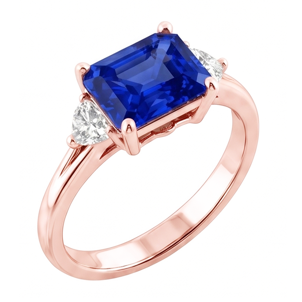 Natural Sapphire Ring 2.50ct - Rose Gold 14K