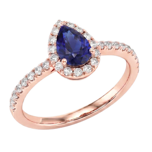 Natural Sapphire Ring 2.50ct - Rose Gold 14K