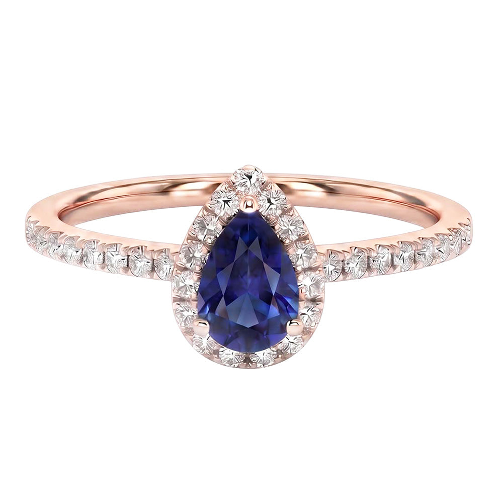Natural Sapphire Ring 2.50ct - Rose Gold 14K