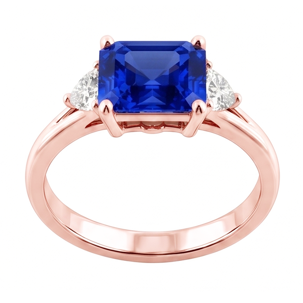 Natural Sapphire Ring 2.50ct - Rose Gold 14K
