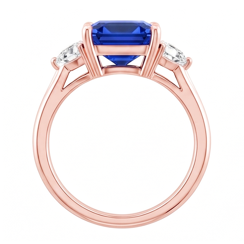 Natural Sapphire Ring 2.50ct - Rose Gold 14K