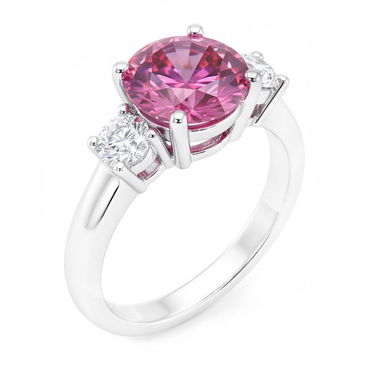 Natural Sapphire Ring 2.50ct - White Gold 14K