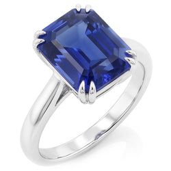 Natural Sapphire Ring 2.50ct - White Gold 14K