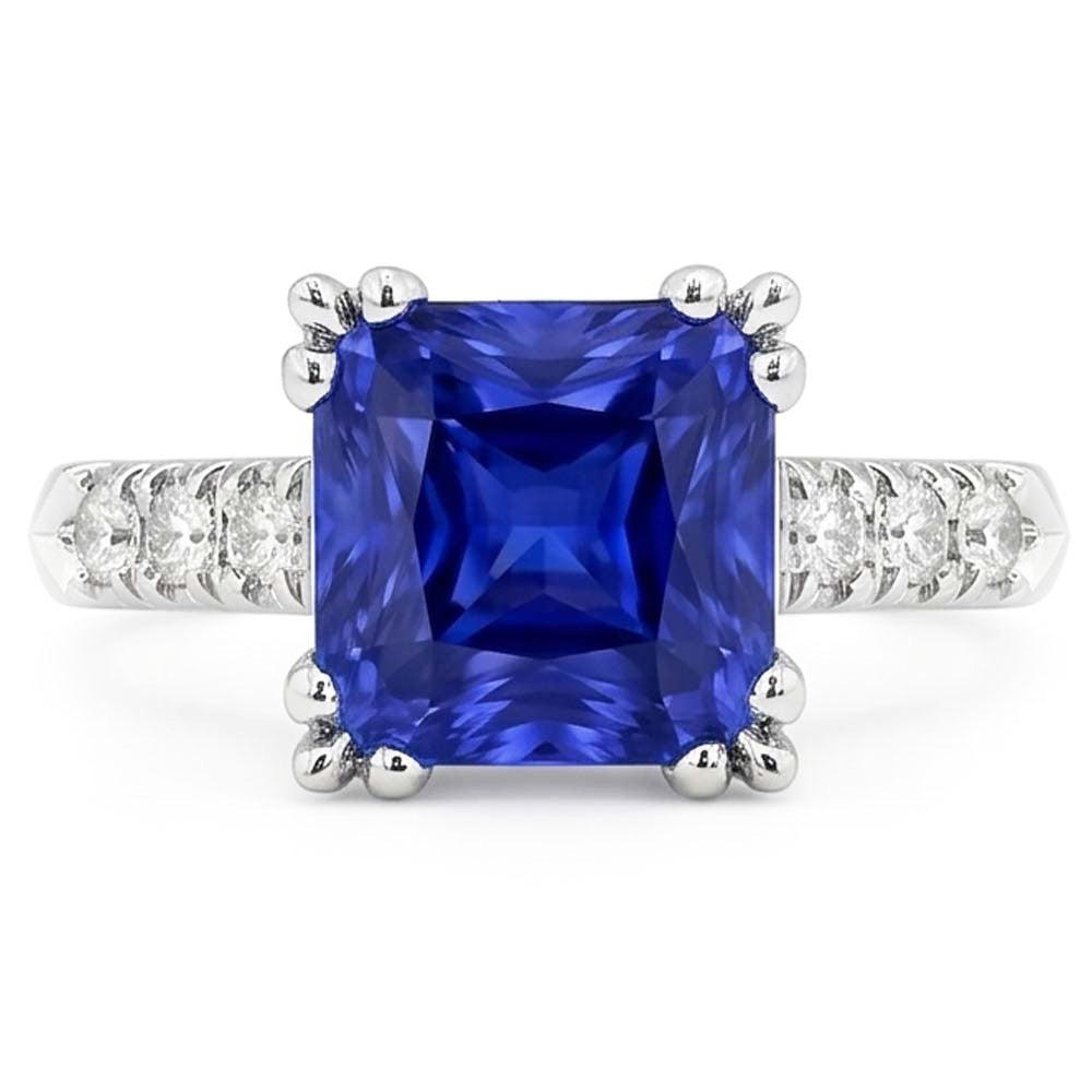 Natural Sapphire Ring 2.50ct - White Gold 14K