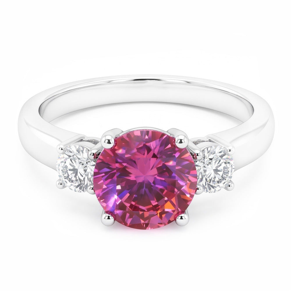 Natural Sapphire Ring 2.50ct - White Gold 14K