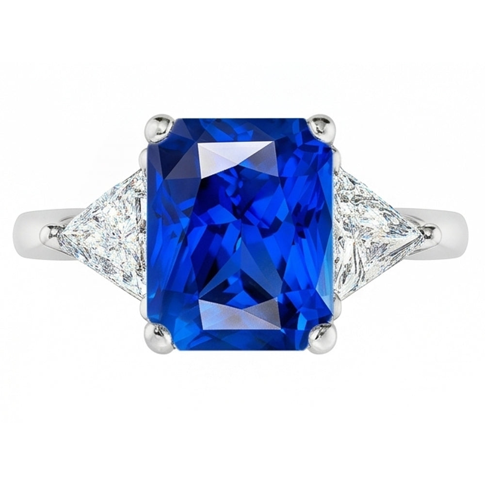 Natural Sapphire Ring 2.50ct - White Gold 14K