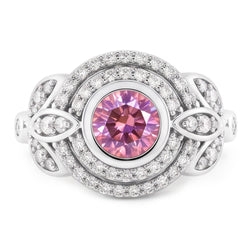 Natural Sapphire Ring 2.50ct - White Gold 14K