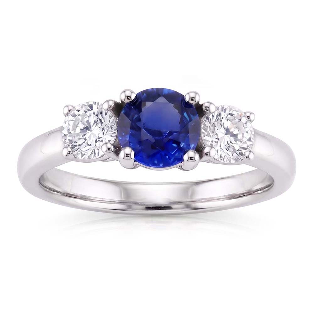 Natural Sapphire Ring 2.50ct - White Gold 14K