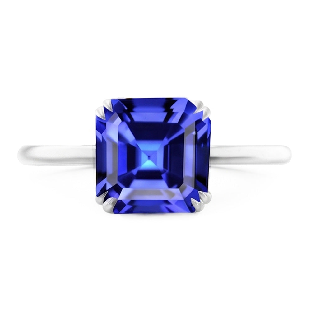 Natural Sapphire Ring 2.50ct - White Gold 14K