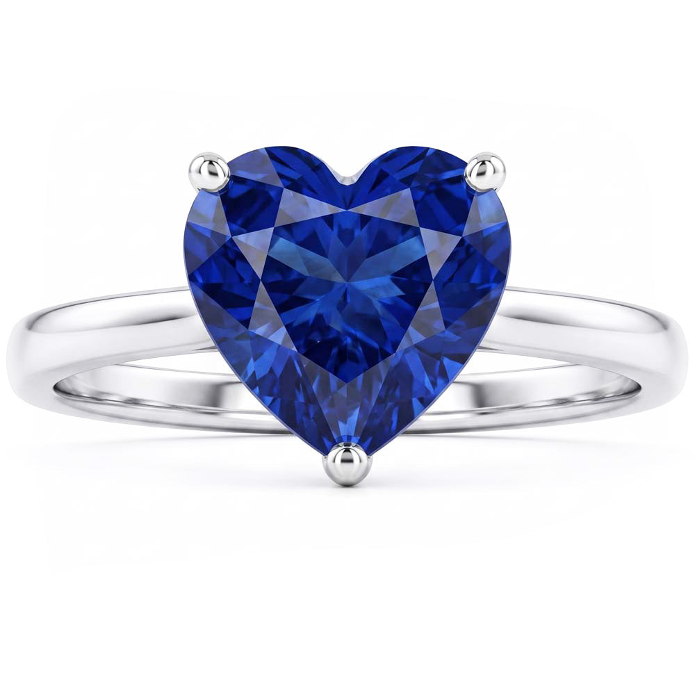 Natural Sapphire Ring 2.50ct - White Gold 14K