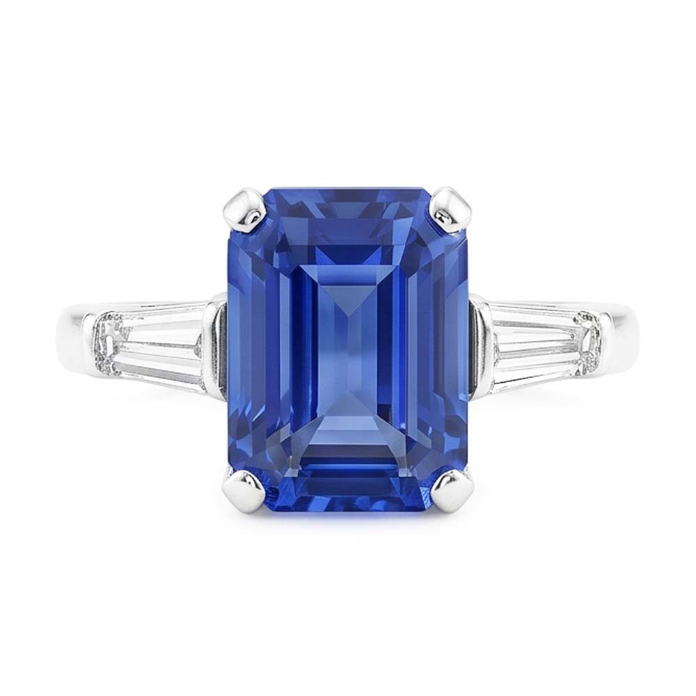 Natural Sapphire Ring 2.50ct - White Gold 14K