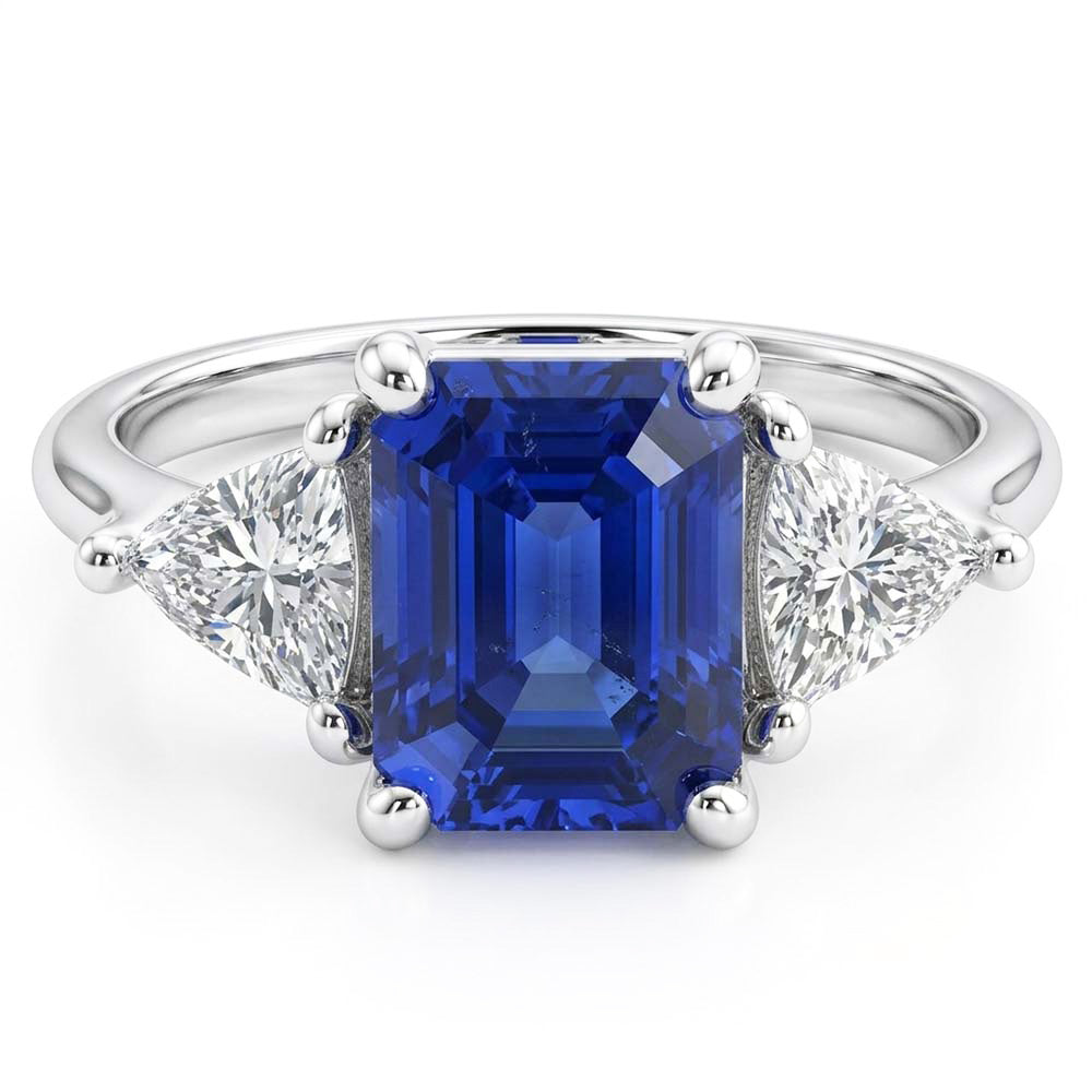 Natural Sapphire Ring 2.50ct - White Gold 14K
