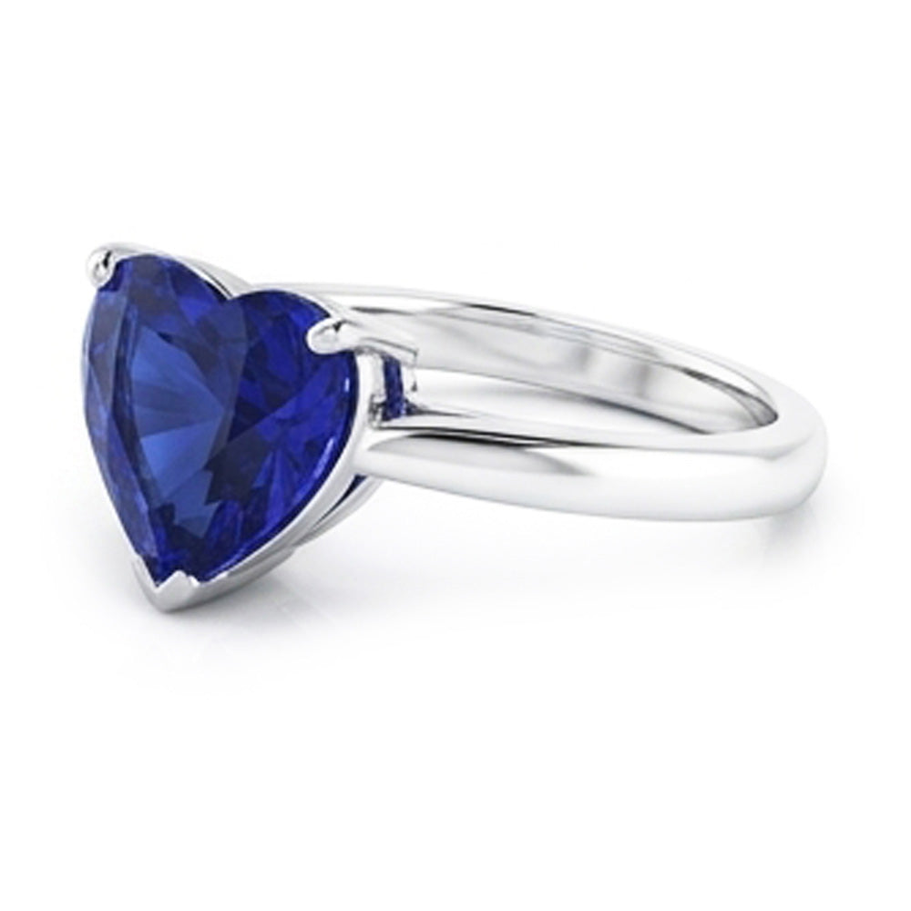 Natural Sapphire Ring 2.50ct - White Gold 14K