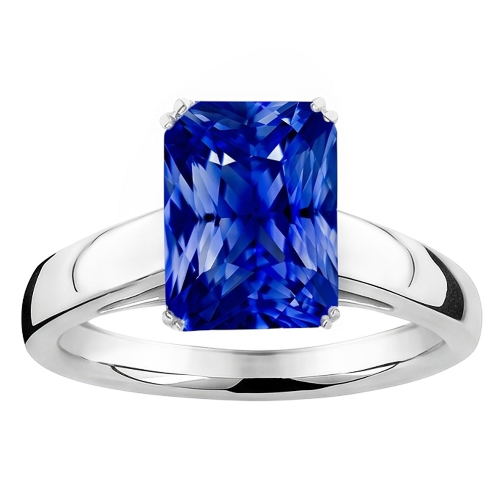 Natural Sapphire Ring 2.50ct - White Gold 14K