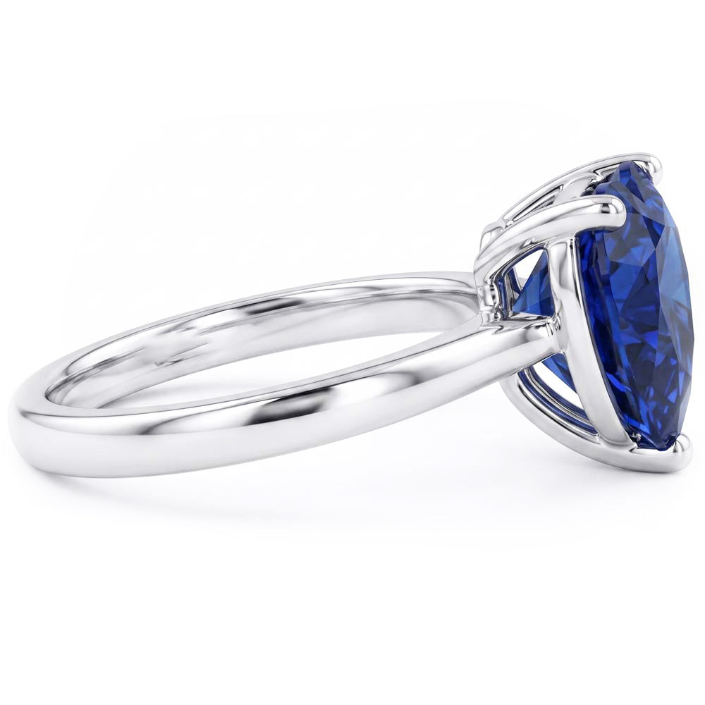 Natural Sapphire Ring 2.50ct - White Gold 14K