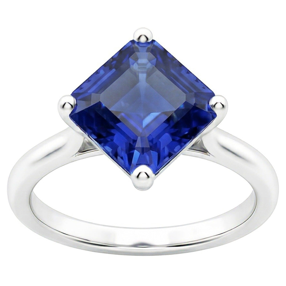 Natural Sapphire Ring 2.50ct - White Gold 14K