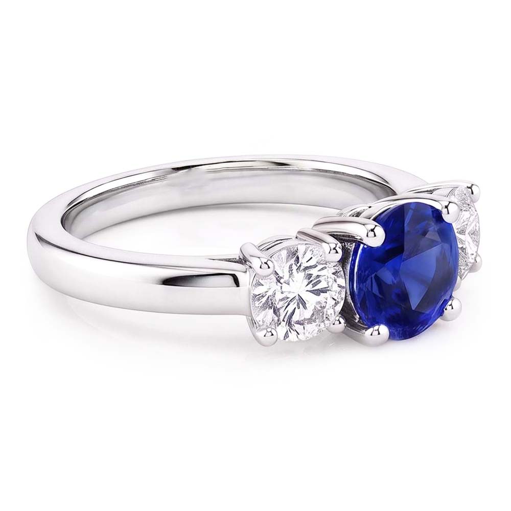 Natural Sapphire Ring 2.50ct - White Gold 14K