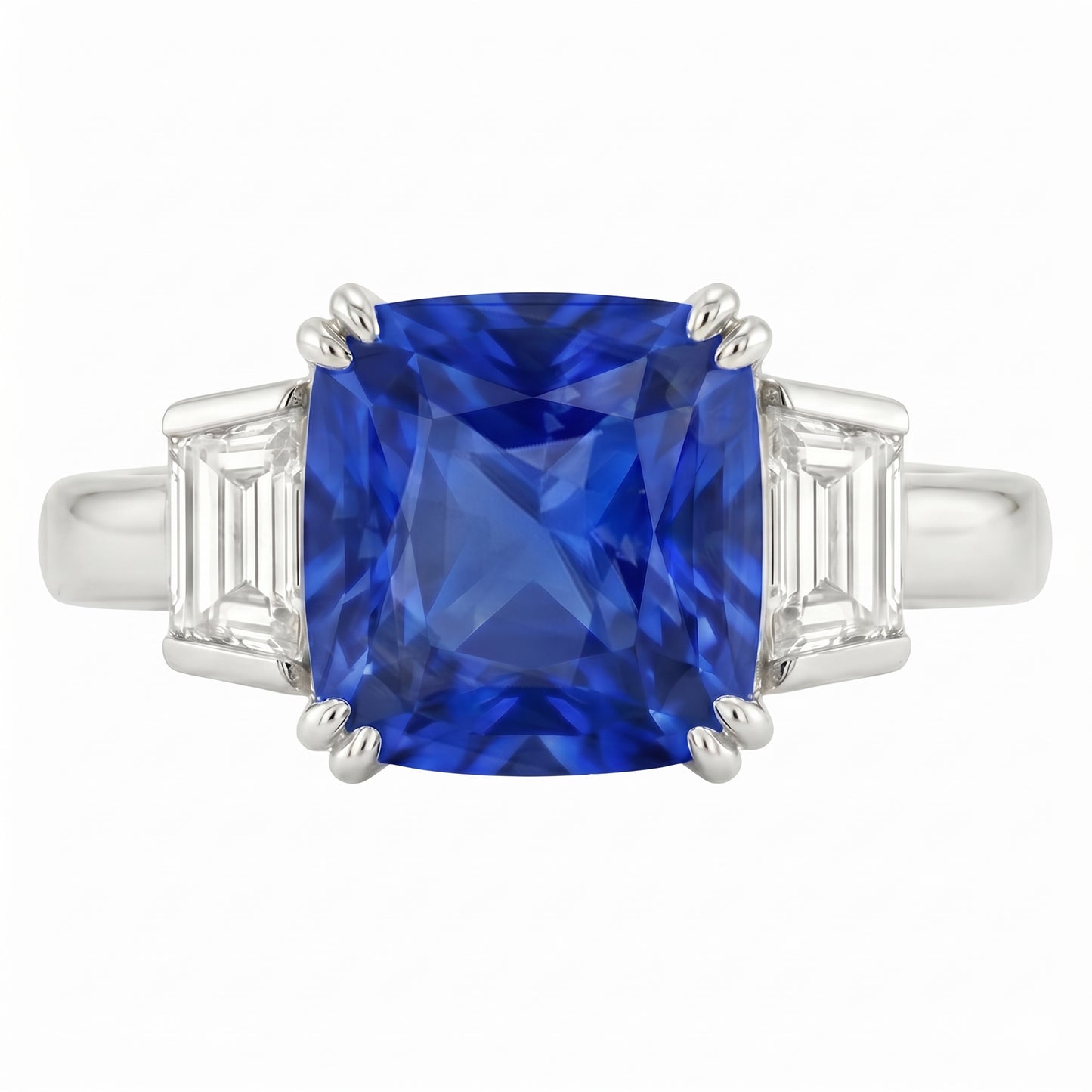 Natural Sapphire Ring 2.50ct - White Gold 14K